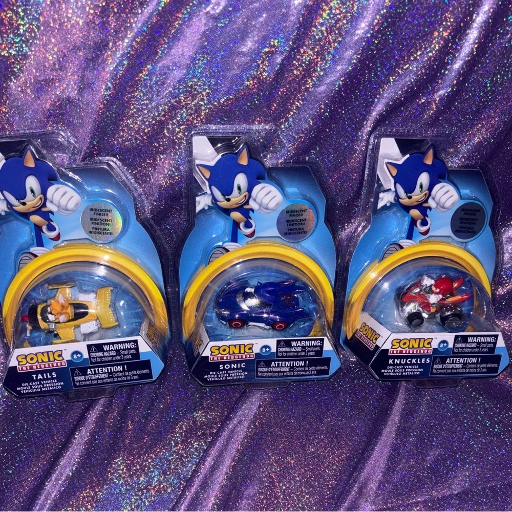 Exclusive Sonic The Hedgehog Iridescent Race Car Set